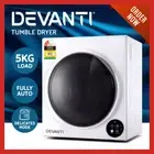 ✅Devanti 5kg Tumble Dryer Fully Auto Wall Mount Kit Clothes Machine Vented White