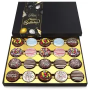 Chocolate Cookies Birthday Gift Basket for Men and Women - Gourmet Chocolate Hap