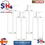4 Pack Pump Bottles for Shampoo Shower Washing Pump Action Storage Multi Purpose
