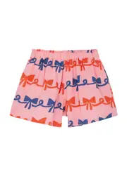 Bobo Choses Kids Ribbon Bow Printed Shorts (2-10 Years) - Pink - 6-7Y (6 Years) 6-7Y (6 years)