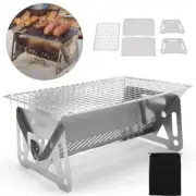 Portable camping mini charcoal BBQ grill