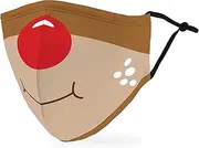 Weddingstar 3-Ply Adult Washable Cloth Face Mask Reusable and Adjustable with Filter Pocket - Holiday