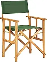 Director's Chair Garden Outdoor Furniture for Backyard Deck Solid Acacia Wood Green