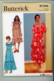 BUTTERICK #R11346 SEW PATTERN SIZE F5 (16-24) MISSES DRESS