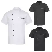 Men Women Top Bar Chef Coat Loose Shirt Barista T-shirt Camisas Blouse Service