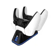 4Gamers PS5 Twin DualSense Wireless Controller Charging Dock - Black