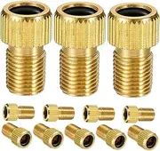GANAZONO 12Pcs Brass to Valve Adapter Kit Effortless Tire Inflation for Bikes Compatible with Standard Pumps and Air Compressors Durable and Stylish Design