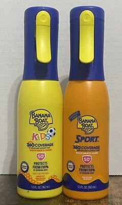 (2x) Banana Boat Kids 360 Coverage Sunscreen Mist - 5.5 fl oz SPF 50+ Ex 1/27