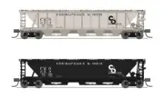 Broadway Limited N PRR Class H32 5-Bay Covered Hopper Chesapeake & Ohio C&O 7259