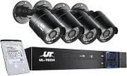 1080P HD 4 Channel HDMI CCTV Security Camera with 1TB Hard Drive, Black