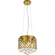 Living District LD520D10BR Tully 4 Light 10 inch Brass Pendant Ceiling Light