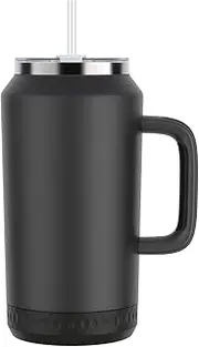 [Zenbo] 64oz Stainless Steel Tumbler with Handle, Lid & Straw | Keeps Drinks Cold 36hrs, Sweat-Proof, Dishwasher Safe