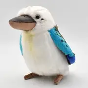 [HANSA] Winged Kookaburra Plush Toy, 17 cm Height, Blue