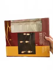 Clear Cafe Style Inspired String Lights - 10 Bulbs