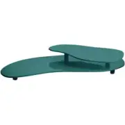 TableCraft Two-Tiered Cast Aluminum 25"x10"Palette Platter-Hunter Green