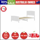 Bed Frame King Single Size Wooden Base Timber Platform White