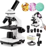 BEBANG Compound Microscope with Slides, Carrying Bag, and Other Accesories