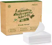 Laundry Detergent Sheets Fresh Scent 160 Sheets Clear Non-Plastic Hypoallergenic
