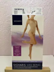 Sigvaris Natural Well Being Compression Socks Knee SZ:B 15-20 Mmhg
