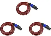 Mellisso 3X Speakon Speaker Cable Bare Wire Open End Cable,Speakon to Speaker Wire Audio Cord Amplifier Connection Cord for DJ/PA