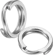 uxcell Split Rings Fishing [80PCS] - Stainless Steel Flattened Terminal Tackle Connector Lure Snap Split Ring Use for Freshwater Saltwater Loop - [3# 17kg] Tackle Hook Line Connector