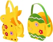 Garneck Easter Basket Felt Candy Storage Bag Bunny Organizers for Teens Decorations