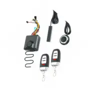Remote Starter Kit Keyless Entry Motorcycle Engine Push Start Button Alarm Set