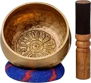Ohm Store Tibetan Meditation Yoga Singing Bowl Set With Mallet and Cushion Handcrafted In Nepal