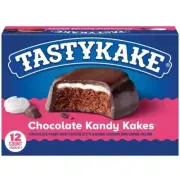 〽️ New Tastykake Kandy Kakes Chocolate Filling Vanilla Icing Bread Cakes 8oz