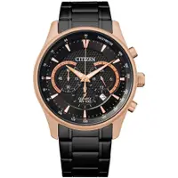 在飛比找蝦皮商城優惠-CITIZEN 星辰Chronograph 黑玫瑰金 AN8