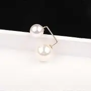 Fixed Clothes Brooch Pin Simulation Pearl Scarf Shawl Clip Buckle Sweater Cufflink Brooch Ladies Jewelry white