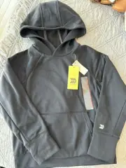 NEW All in Motion Kid’s Black Tech Fleece Hoodie-size XS 4/5