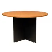 Logan Beech White Ironstone Round Meeting Table Desk Office Desk Furniture Study