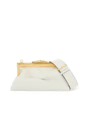 Jimmy Choo Leather Diamond Frame Clutch