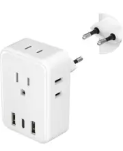 TROND Travel Plug Adapter w/USB (Europe, Type C Plug)