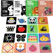 High Contrast Baby Flashcards 80 Pcs 160 Pages Black White Colorful Visual Stimu