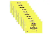 10PK Spirax 534 Sketch Book A4 Art/Drawing Stationery 40-Pages Landscape Yellow