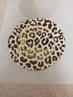 Set of 4 Grace Teaware 8" Salad / Dessert Plates, Gold Leopard Print Design