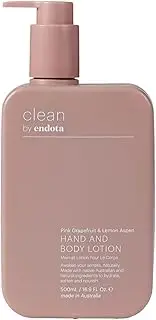 endota Clean Pink Grapefruit and Lemon Aspen Hand & Body Lotion 500 ml, an energising, organic body lotion with a natural citrus scents.
