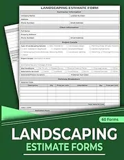 Landscaping Estimate Form: Lawn Mowing Appointment Book | 120 Pages.