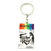 Fiddler on the Roof Broadway Musical Playbill Silvertone Charm Pendant Keychain