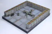 USAF Airfield with steel revetment wall diorama Vietnam war 1:72 Pro Built Model