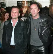 Christian Slater & Nicolas Cage at NY Special Screening of Windtal- Old Photo 1