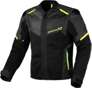 Macna Orcano 2.0 Night Eye, textile jacket , color: Black/Dark Grey/Neon-Yellow , size: L
