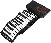 JEWEDECO Keys Portable Foldable Piano Hand Rolled Electronic Keyboard with Rechargeable Battery Versatile Features for Beginners Easy to Carry for Travel and Home Use