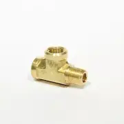 Forged Street Tee Fitting 1/8" NPT Male Female, Fuel, Air, Oil, Brass FasParts