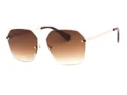 Prive Revaux One Women's Champagne Gold & Merlot / Brown Gradient Sunglasses