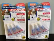 Lot Of 2Hartz Ultra Guard Dual Action Flea & Tick Drops Dogs Puppies 15 - 30 LBS