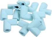 iplusmile 12pcs Protective Corner Wall Strip Cot Baseboard Padding Safety Photo Corners Exterior Outlet Prevention Protectors Plug Rails Kit Car Cover Stopper Point Foam Sky-Blue