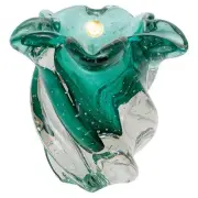 Large Blown Glass Vase, Model Bergamo (Green) | Murano-Style Hand-Blown Art G...